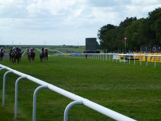 The July Course, Newmarket - Horses pass the winning post